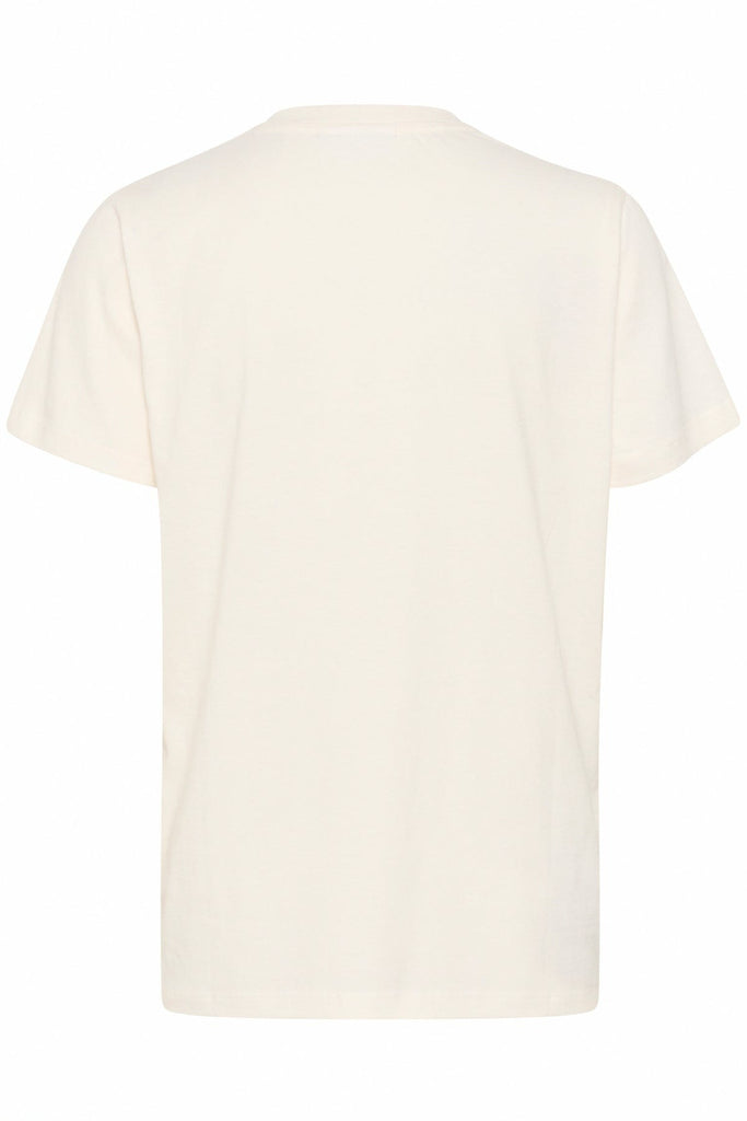 Saint Tropez Summer Slogan T Shirt Ivory Red