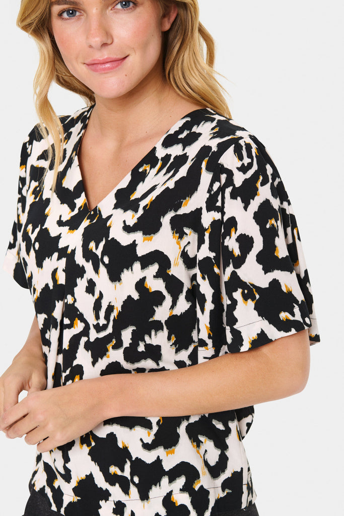 Saint Tropez V Neck Blouse Multi