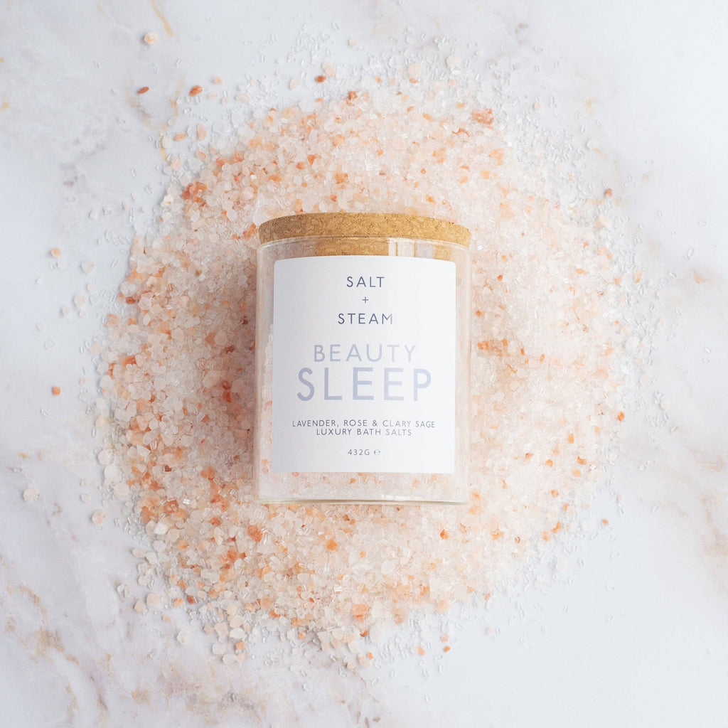 Salt + Steam - Beauty Sleep - Lavender & Rose Bath Salts 80g & 432g Jar