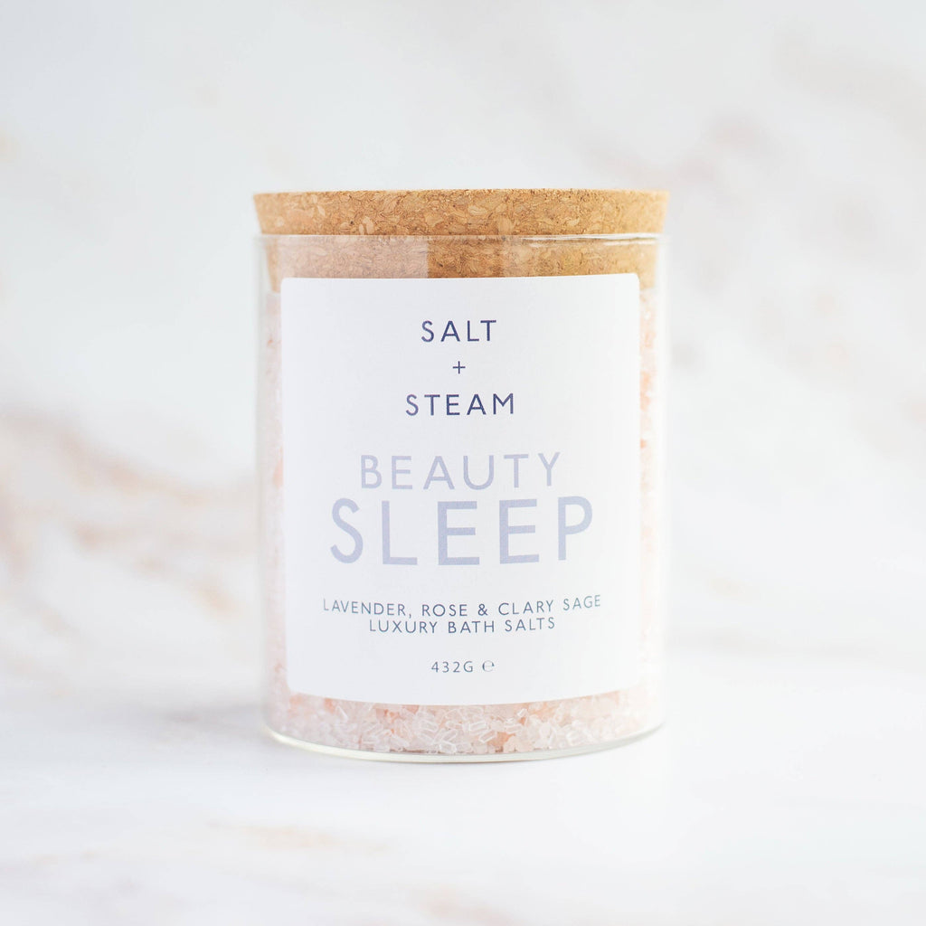 Salt + Steam - Beauty Sleep - Lavender & Rose Bath Salts 80g & 432g Jar