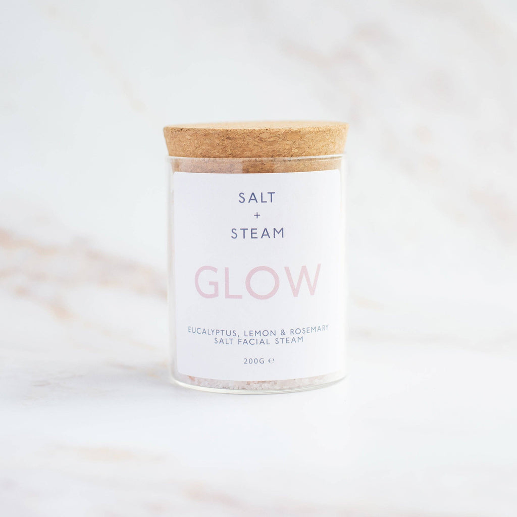 Salt + Steam - Glow - Eucalyptus, Lemon & Rosemary Facial Steam 50g & 200g Jar