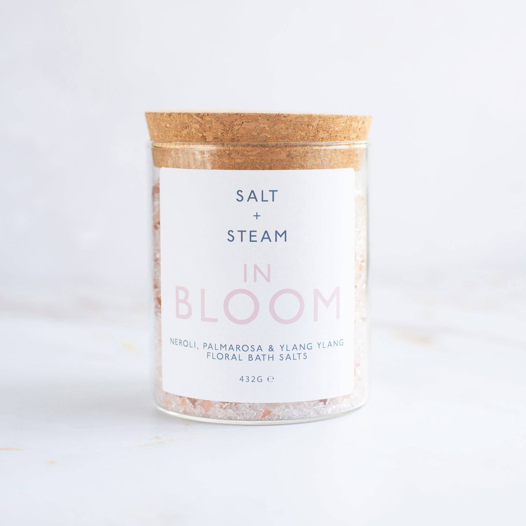 Salt + Steam - In Bloom - Rose, Neroli & Palmarosa Bath Salts 80g & 432g Jar
