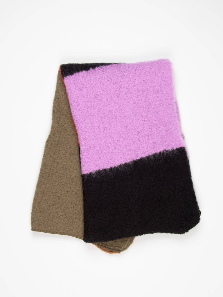 Sarta Accessories - Honor Heavyweight Scarf - Black Camel, Large Colour Block One-size