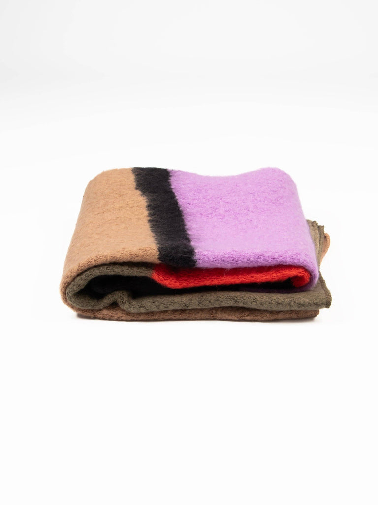 Sarta Accessories - Honor Heavyweight Scarf - Black Camel, Large Colour Block One-size