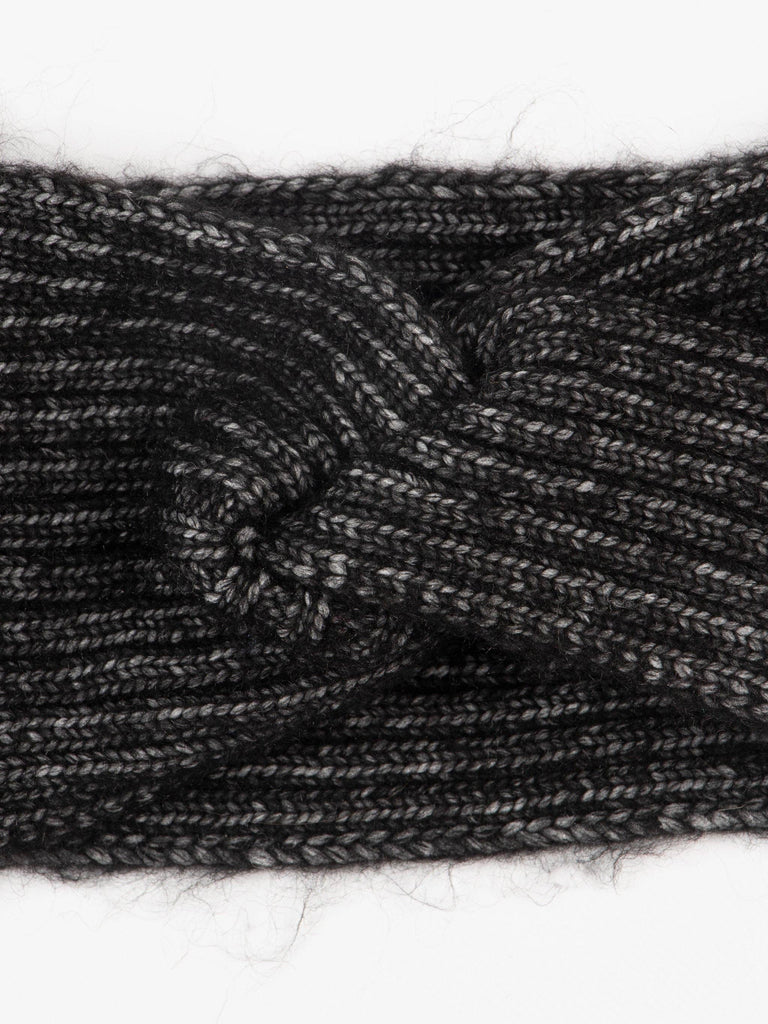 Sarta Accessories - Selena Knitted Headband - Black, Ribbed One-size