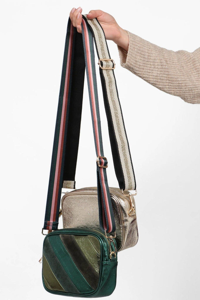 Sarta Pelle - Beau - Italian Leather Crossbody Bag - Gold, Metallic One-size