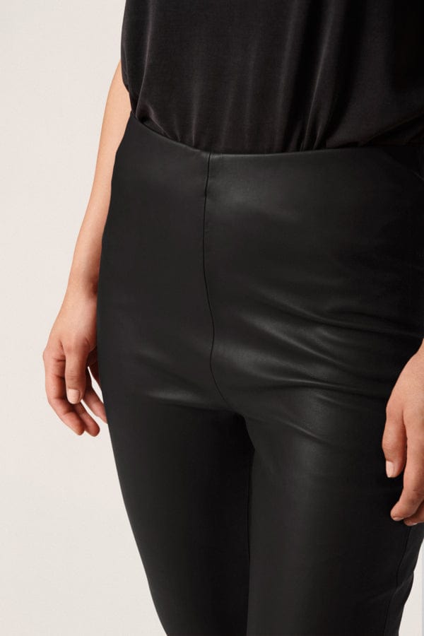 Soaked In Luxury Faux Leather Leggings Black