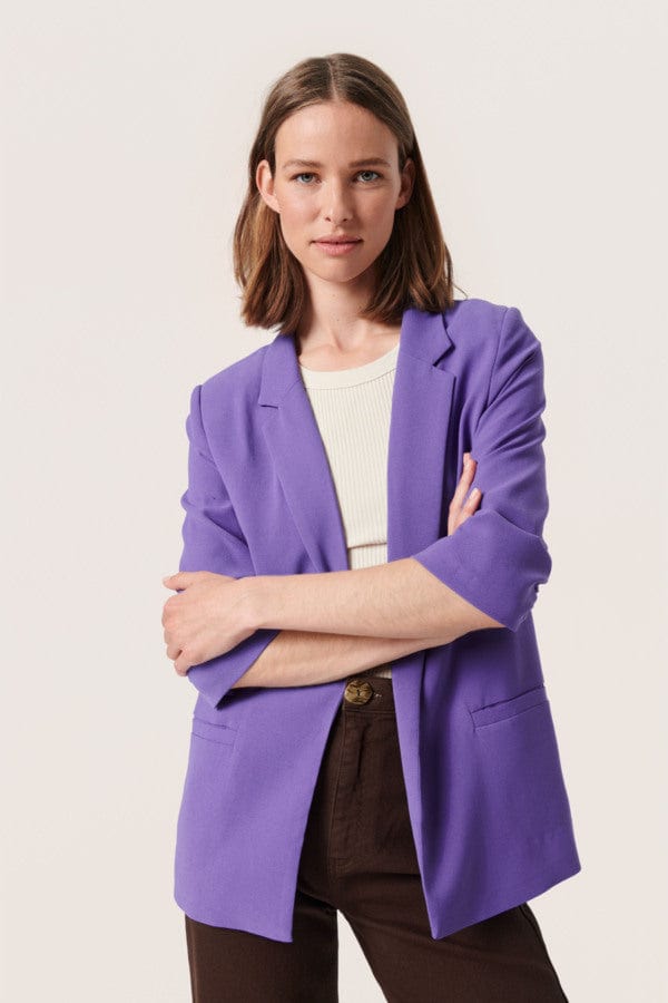 Soaked In Luxury Simple Blazer Purple Very Stylish Girl