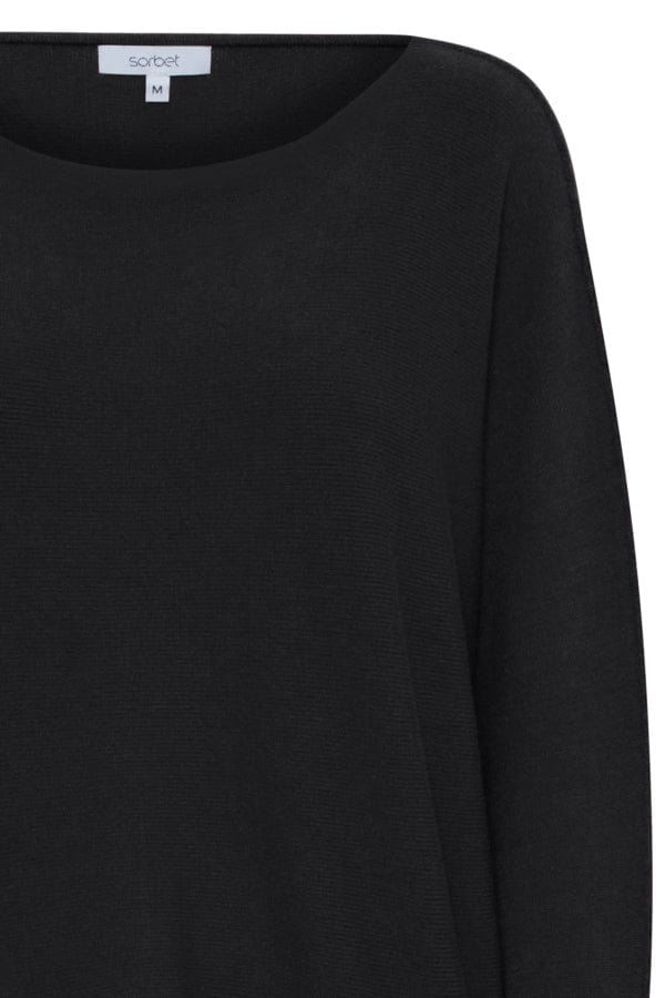 Sorbet Batwing Short Jumper Black