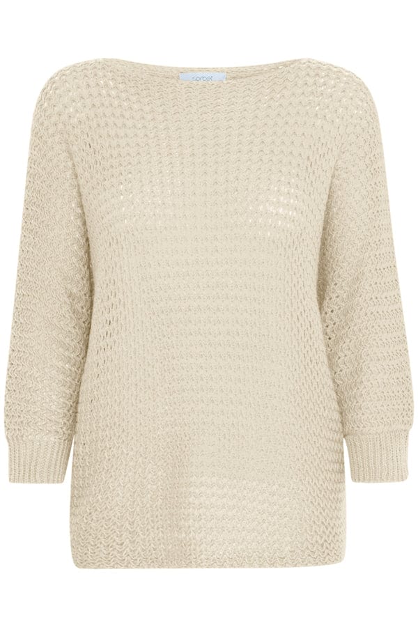 Sorbet Open Knit Jumper Beige
