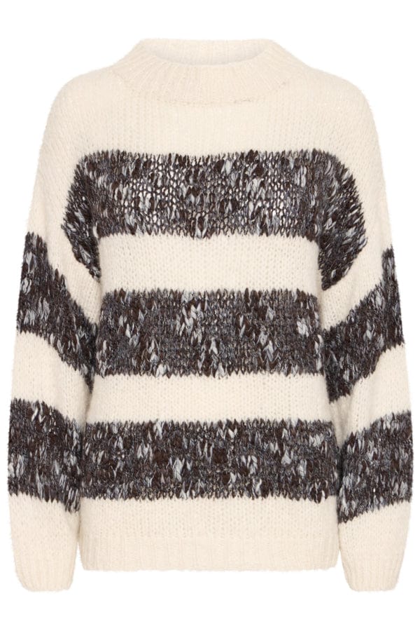 Sorbet Stripe Jumper Black Cream