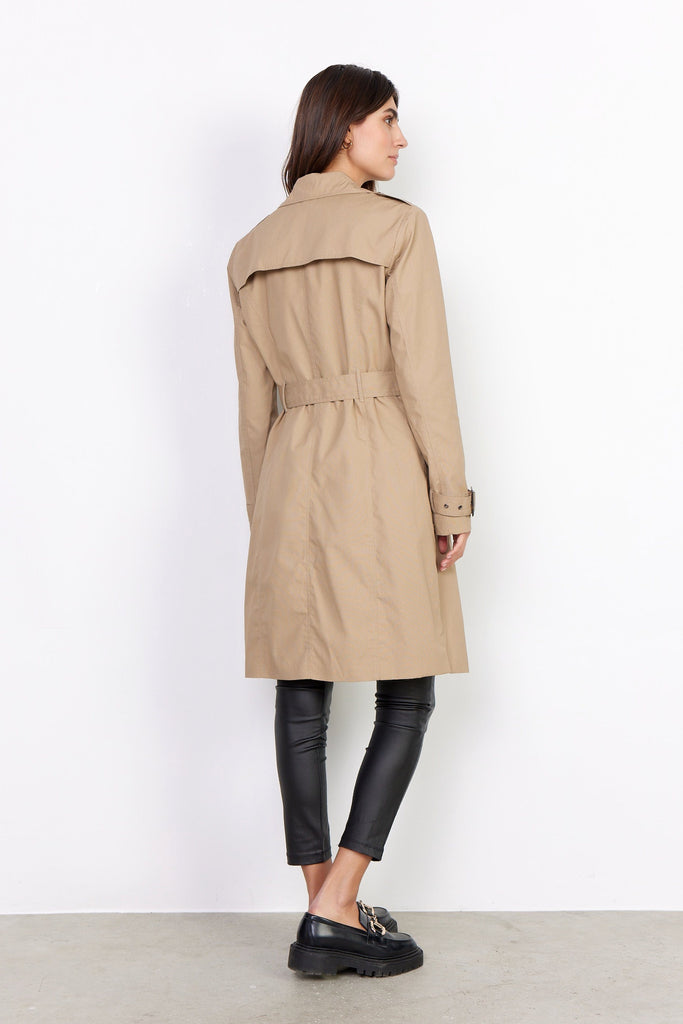 Soya Concept Cotton Trench Coat Beige