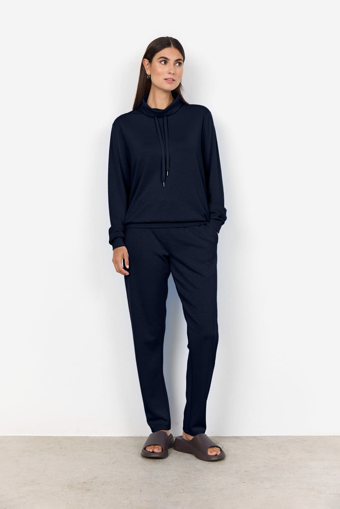 Soya Concept Cowl Neck Sweater Navy