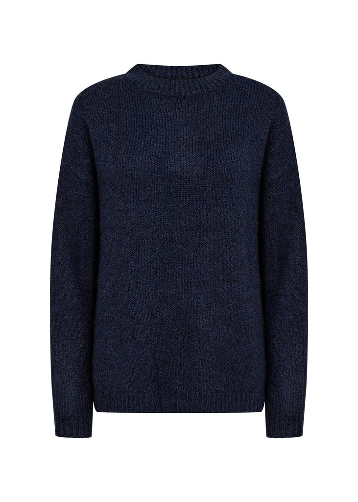Soya Concept Crew Neck Jumper Denim Blue