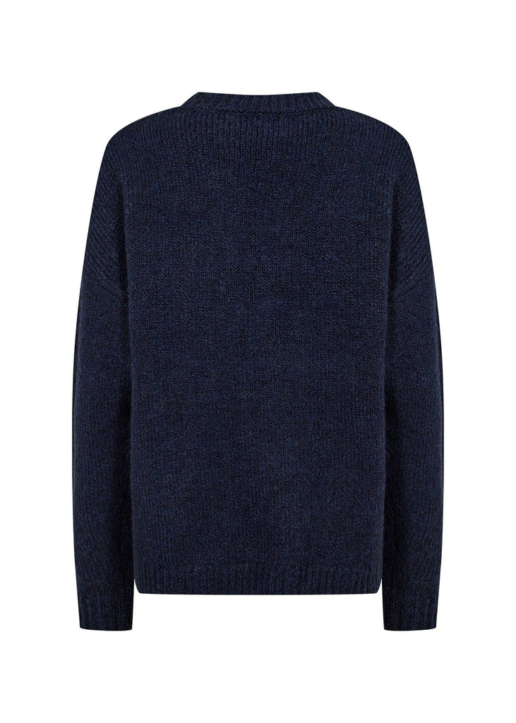 Soya Concept Crew Neck Jumper Denim Blue