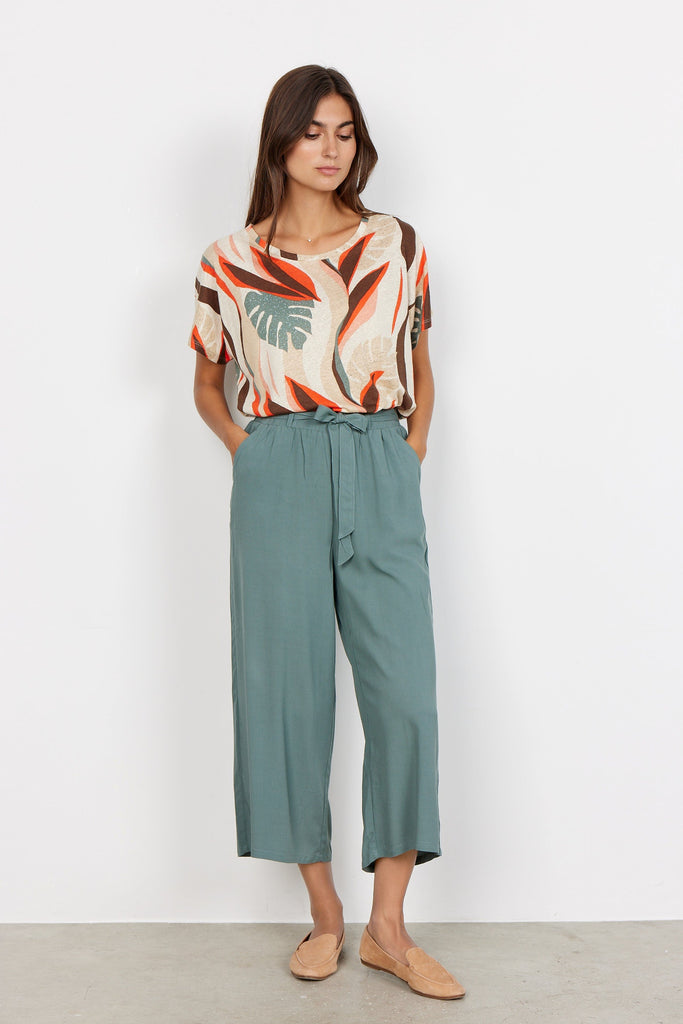 Soya Concept Wide Leg Cropped Trousers