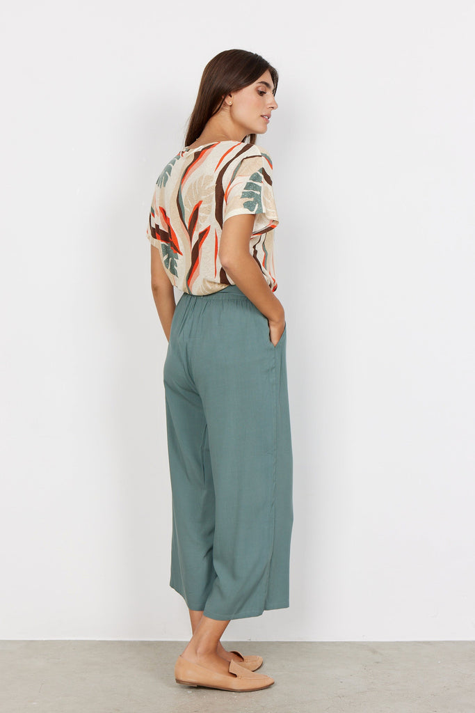 Soya Concept Wide Leg Cropped Trousers