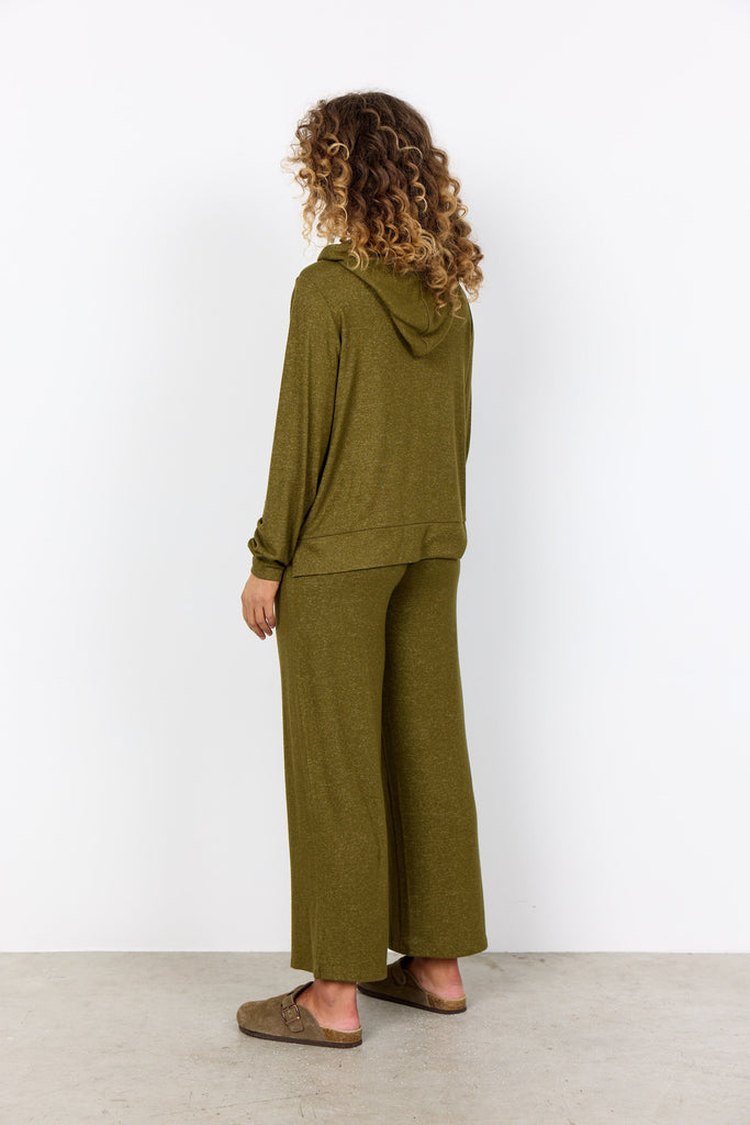 Soya Concept Hooded Jumper Khaki Green