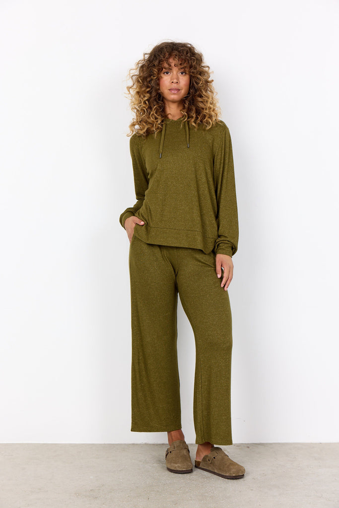 Soya Concept Hooded Jumper Khaki Green