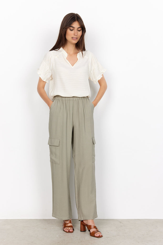 Soya Concept Relaxed Trousers Khaki