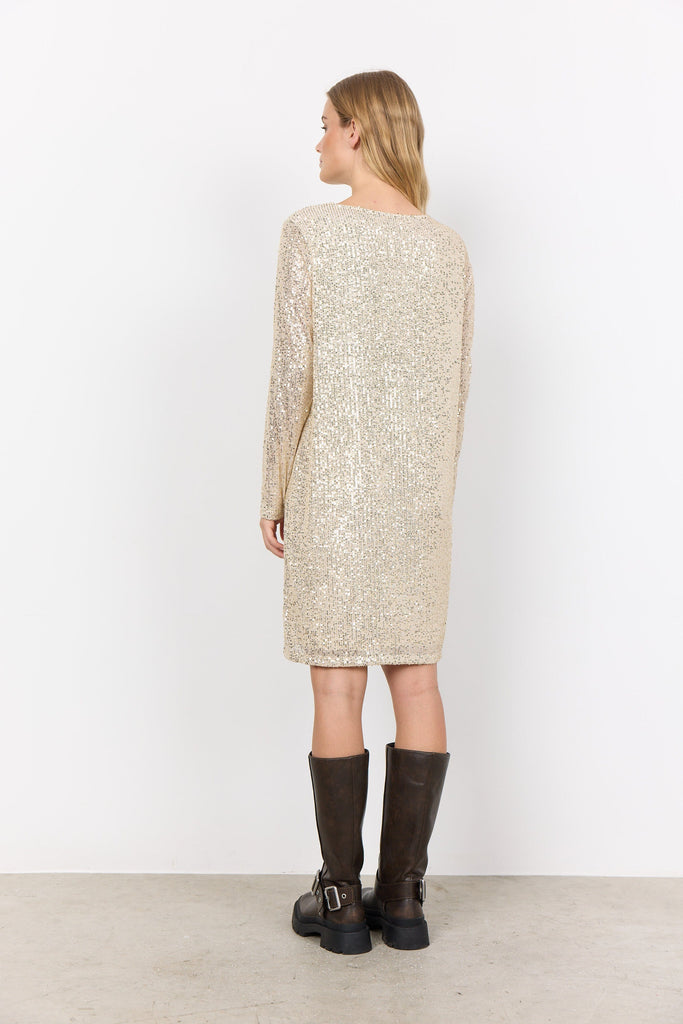Soya Concept Sequin Dress Champagne
