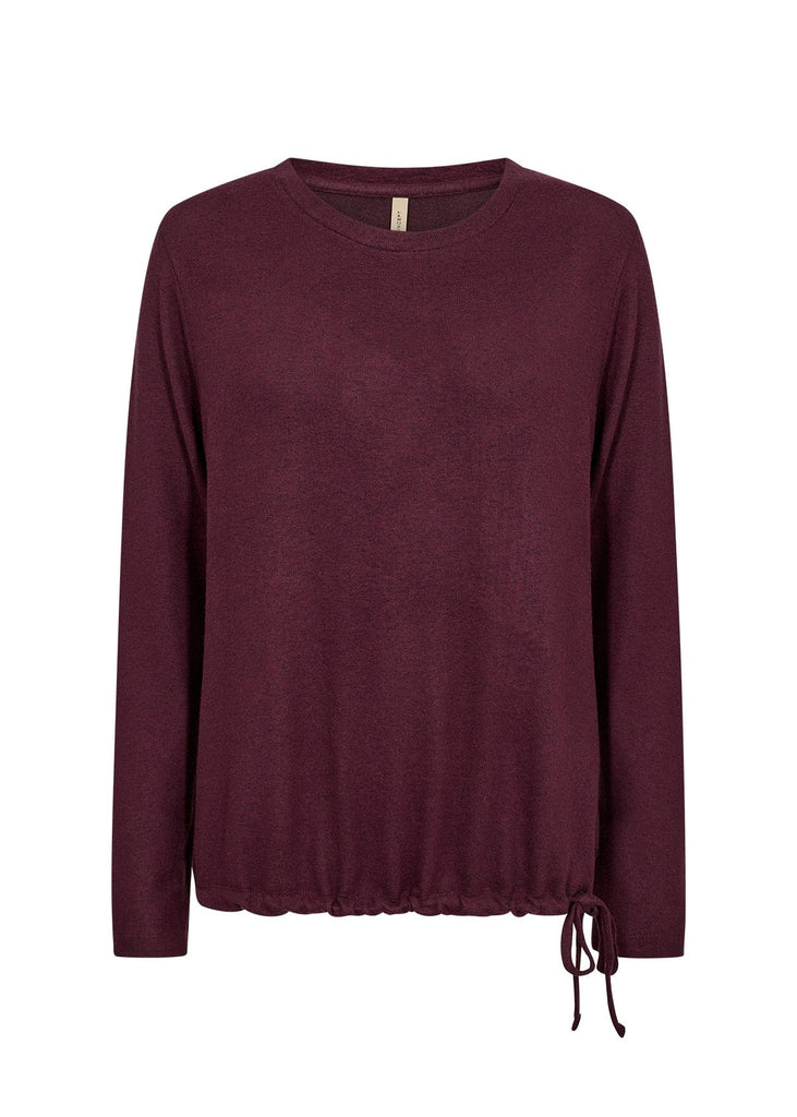 Soya Concept Tie Waist Top Plum