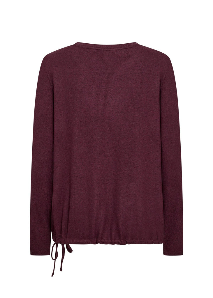 Soya Concept Tie Waist Top Plum