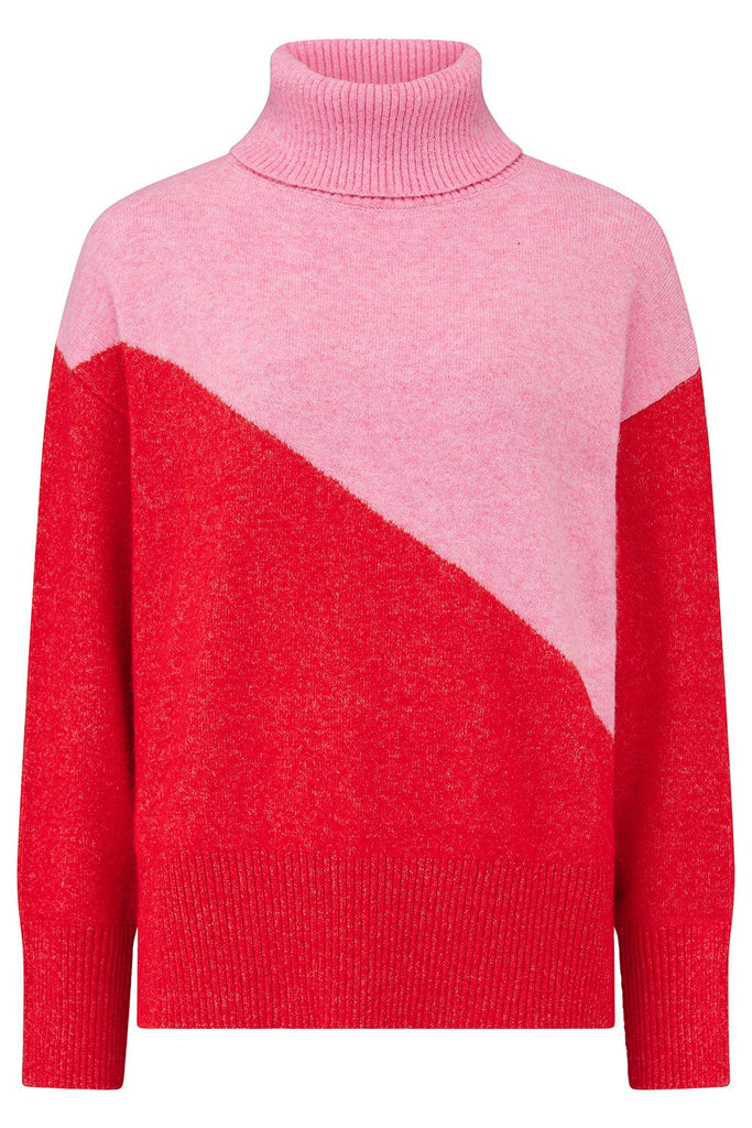 Sugarhill Winona Roll Neck Jumper Red Pink