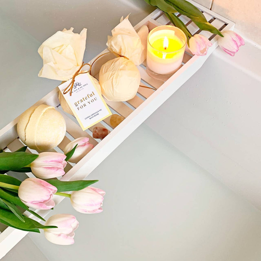 The Sun & My Soul - Gratitude Bath Bomb Gift⎜Lemon Scent Luxury Bath Bomb