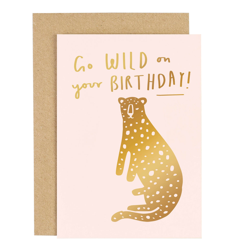 Wild Birthday Leopard Blush Card - Birthday Card for Her
