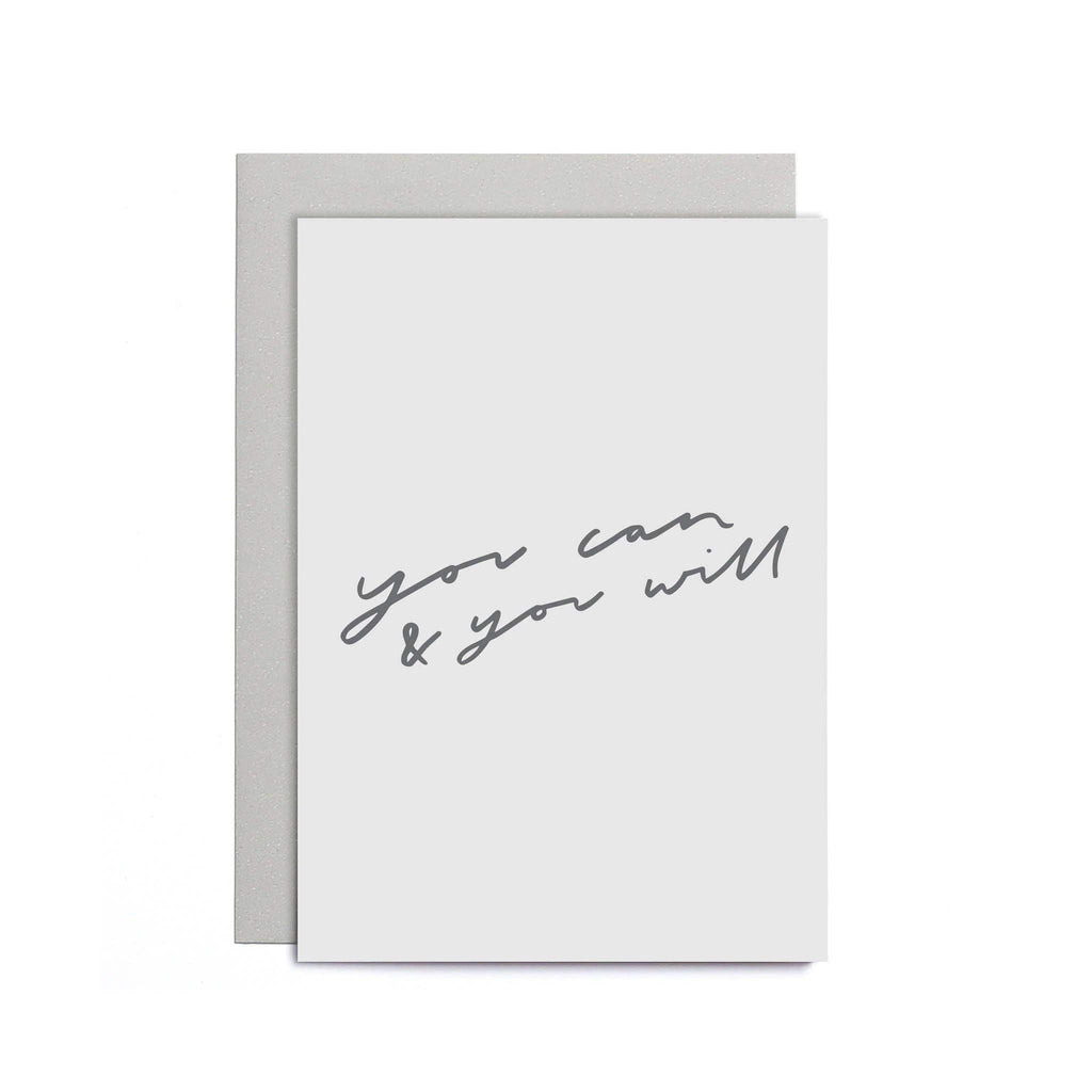 You Can and Will Small Card - Encouragement Card 90 x 120 mm
